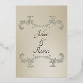 Watercolor Spring Wildflowers - Wheat 箔招待状 (裏面)