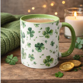 Watercolor St. Patrick's Day Pattern Giant マグカップ