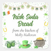 Watercolor St Patricks from the Kitchen of スクエアシール (正面)