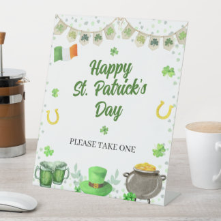 Watercolor St Patricks Party 台座サイン