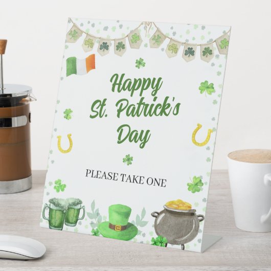 Watercolor St Patricks Party 台座サイン (インサイチュ)