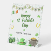 Watercolor St Patricks Party 台座サイン (正面)