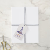 Watercolor Star Little Boo Witch Hat Baby Shower ギフトタグ (より糸付き)