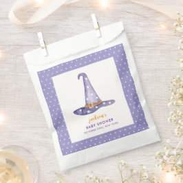Watercolor Star Little Boo Witch Hat Baby Shower フェイバーバッグ