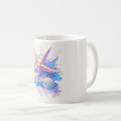 Watercolor Starfish Beach Mug コーヒーマグカップ (正面右)