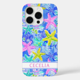 Watercolor Starfish Monogrammed  iPhone 16 Proケース