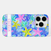 Watercolor Starfish Monogrammed  Case-Mate iPhoneケース (裏面 (横))