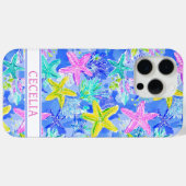 Watercolor Starfish Monogrammed  Case-Mate iPhoneケース (裏面 (横))
