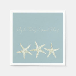 Watercolor Starfish Trio スタンダードカクテルナプキン