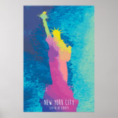 Watercolor Statue of Liberty ポスター (正面)