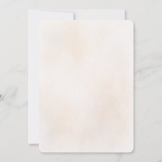 Watercolor Stone Chapel Fall Wedding Invitation 招待状 (裏面)