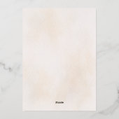 Watercolor Stone Chapel Fall Wedding Invitation 箔招待状 (裏面)