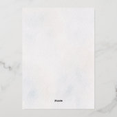 Watercolor Stone Chapel Spring Wedding Invitation 箔招待状 (裏面)