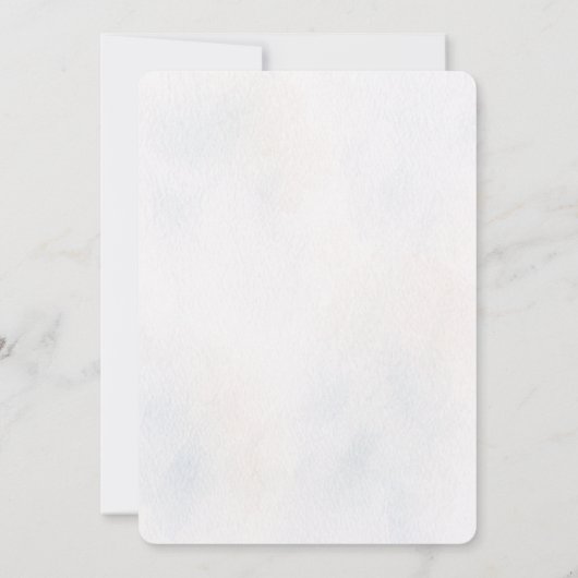 Watercolor Stone Chapel Summer Wedding Invitation 招待状 (裏面)