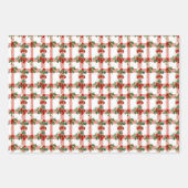 Watercolor Strawberries ラッピングペーパーシート (正面3)