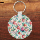 Watercolor Strawberry キーホルダー (正面)