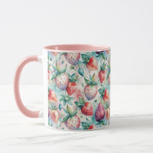 Watercolor Strawberry マグカップ (左)