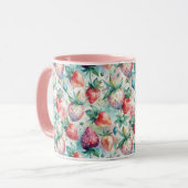 Watercolor Strawberry マグカップ (正面左)