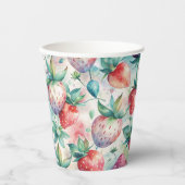 Watercolor Strawberry 紙コップ (正面)