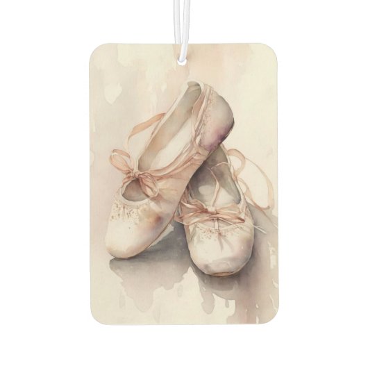 Watercolor Style Ballet Shoes Air Freshener カーエアーフレッシュナー (裏面)
