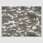  Watercolor Style Camouflage Camo with Animals 薄葉紙 (正面)
