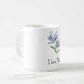 Watercolor-style floral design mug コーヒーマグカップ (正面左)