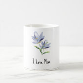 Watercolor-style floral design mug コーヒーマグカップ (中央)