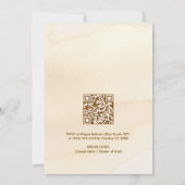 Watercolor Style Gold Floral Christmas Wreath 招待状 (裏面)