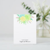 Watercolor Summer Flower Thank You Cards 招待状 (スタンド正面)