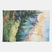 Watercolor Summer Mountain キッチンタオル (横)