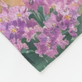 Watercolor Summer Mountain フリースブランケット (角)