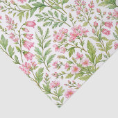 Watercolor Summer Pink Flowers with Green Leaves 薄葉紙 (詳細)