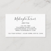 Watercolor Sunflower  名刺 (裏面)