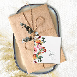 Watercolor Sunflower Bouquet Wedding Thank You   フェイバータグ