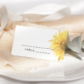 Watercolor sunflower wedding place cards