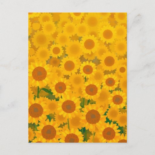 Watercolor Sunflowers 🌻 ポストカード (正面)