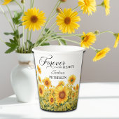 Watercolor Sunflowers Celebration Of Life Funeral 紙コップ