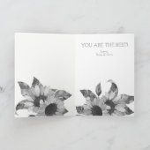Watercolor Sunflowers Florals Mothers Day Card カード (内部)