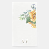 Watercolor  Sunflowers Monogram (正面)
