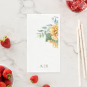 Watercolor  Sunflowers Monogram (インサイチュ)