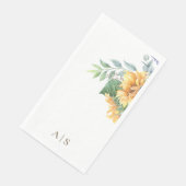 Watercolor  Sunflowers Monogram (コーナー)