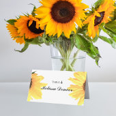 Watercolor Sunflowers Wedding プレイスカード