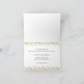 Watercolor Sunny Flowers Moving Announcement Card カード (内部)