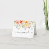 Watercolor Sunny Flowers Moving Announcement Card カード (正面)