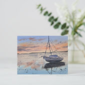 Watercolor Sunset Painting  ポストカード (スタンド正面)