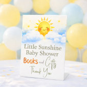 Watercolor Sunshine Baby Shower Sign - Yellow/Blue 台座サイン