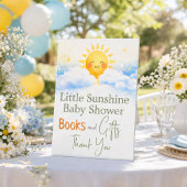Watercolor Sunshine Baby Shower Sign - Yellow/Blue 台座サイン