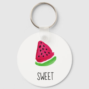 Watercolor Sweet Pink Watermelon  キーホルダー