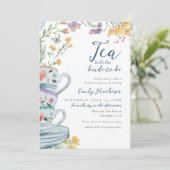 Watercolor Tea with the Bride-to-be Wildflower 招待状 (スタンド正面)