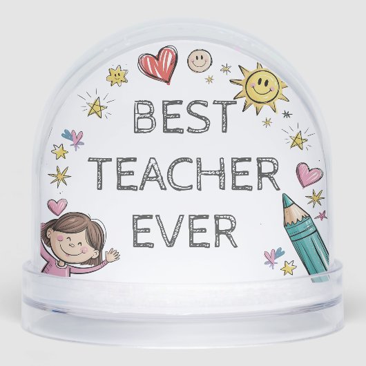 Watercolor Teacher Heart Cute Doodle Appreciation  (正面)